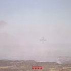 L'incendi a l'Albi, vist de d'un helicòpter.