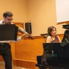 El Duo Elysium, en plena actuació. ; ASSOCIACIÓ DE LA MÚSICA