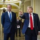 Donald Trump va dinar ahir amb senadors republicans. - EFE