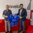 Enric Duch i el CEO d’Ingroup, Joan Folguera, durant la presentació ahir del patrocini. - JORDI ECHEVARRIA