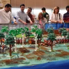 Les autoritats locals, amb el vicepresident de la Diputació, Agustí Jiménez, ahir en la inauguració del certamen. - C.SANS