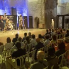 Representació teatral, ahir en la gala del 7lletres a Cervera. - XAVIER SANTESMASSES
