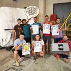 Els membres de l’organització fa setmanes que treballen en l’escenografia de l’esdeveniment. - JORDI BONILLA