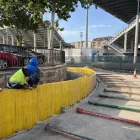 Operaris treballant en la nova rampa. - PAERIA