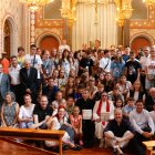 La rebuda del grup ha estat a l'interior de l'Església del Seminari