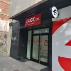 La nova seu d’UGT Lleida, davant la qual està convocada la protesta el 31 de juliol. - T.C