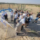 El conseller Ordeig va encapçalar la comitiva que va inaugurar les obres del sector d’Arbeca la setmana passada. - CONSELLERIA AGRICULTURA