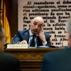 L’empresari Julio Martínez, durant la compareixença al Senat pel cas Koldo a l’abril. - CARLOS LUJÁN / EUROPA PRESS