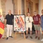 El cartell commemoratiu que es va presentar en l’acte. - O.L.