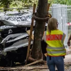 Imatge de la furgoneta amb què es va perpetrar l’atemptat mortal al parc central de Berlín. - EFE