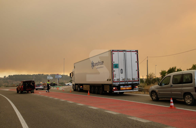 Imatges de l'incendi de la Ribera d'Ebre, que afecta a diversos indrets de les Garrigues i el Segrià