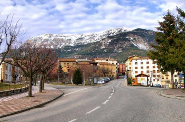El centro urbano de Sant Llorenç de Morunys.