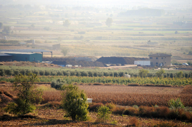 Vista de la planta de compostatge d’Arpla de Torregrossa.