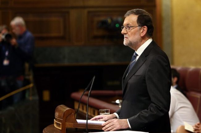 Mariano Rajoy durant el debat d'investidura aquest dissabte