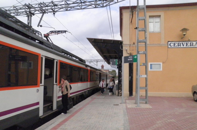 Imagen de archivo de la estación de trenes de Cervera.