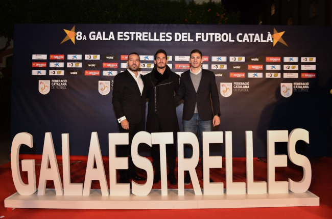 Jordi Esteve, Joan Oriol i Raúl Fuster, la representació del Lleida Esportiu a la Gala.