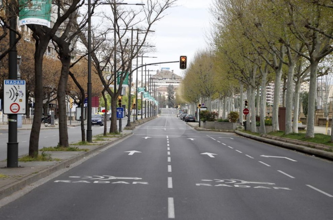 La avenida de Madrid de Lleida, este lunes.