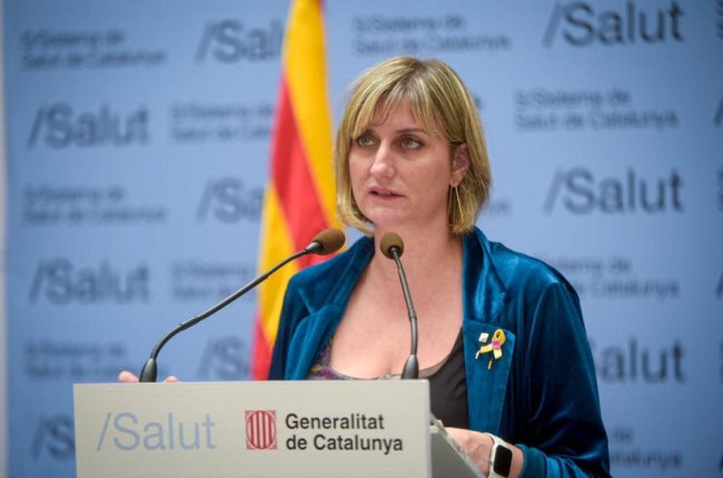 La consellera de Salut, Alba Vergés, en una compareixença de premsa.