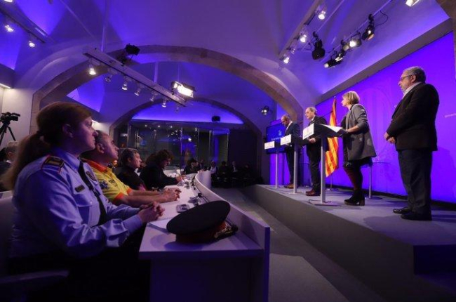 La roda de premsa del Govern.