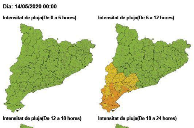 Alerta per pluges intenses aquest dijous