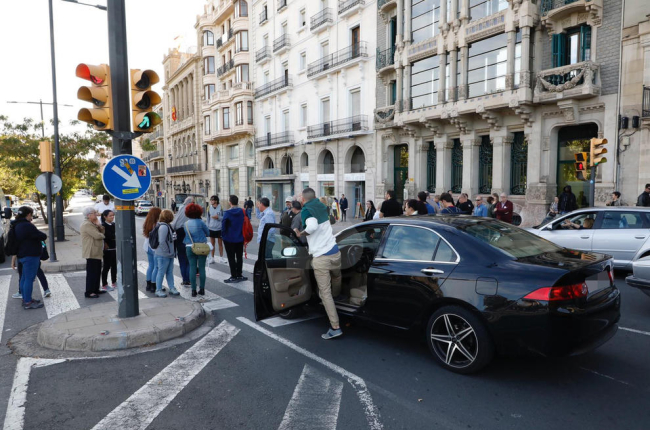 Momentos de tensión entre manifestantes y conductores en Lleida
