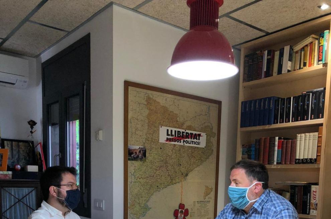Aragonès i Junqueras es van reunir a Sant Vicenç dels Horts.