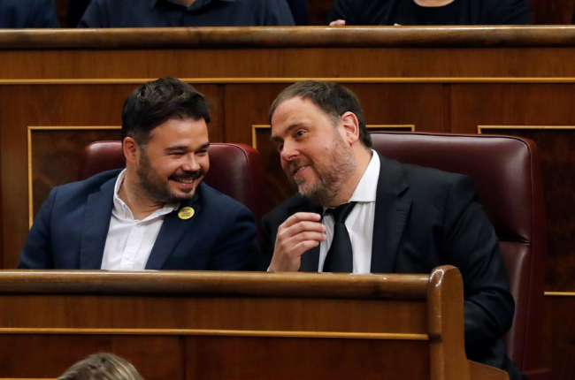 Rufián i Junqueras a la sessió constitutiva del Cong
