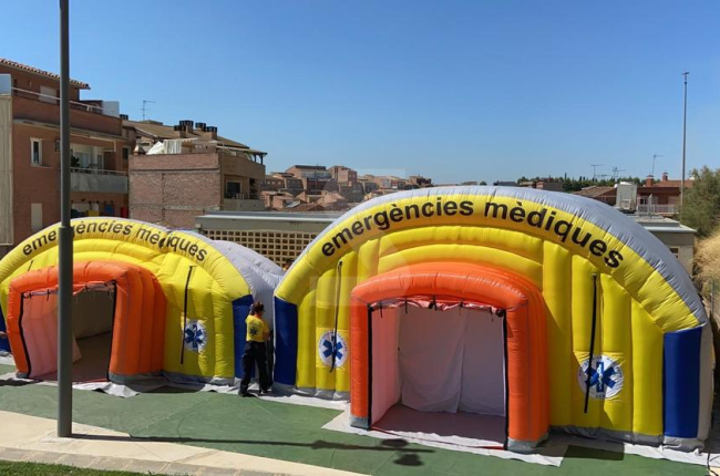 El SEM instala dos carpas en Alcarràs para hacer tests masivos