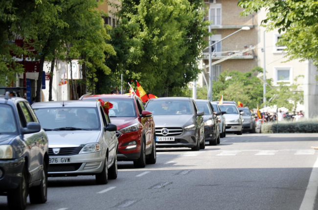 Marxa de Vox contra el Govern central, ahir a Lleida.