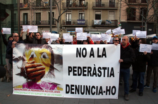 Imatge d’arxiu d’una protesta a Barcelona contra la pederàstia.
