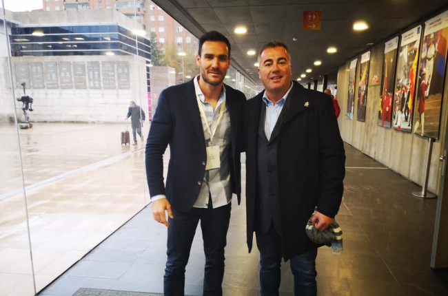 Saúl Craviotto y Josep Fillat ayer durante el congreso.
