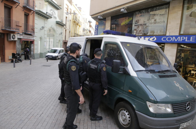 Imatge de la batuda antidroga de dimecres a Lleida.