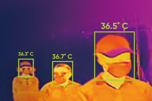 Les càmeres permeten determinar la temperatura de les persones.