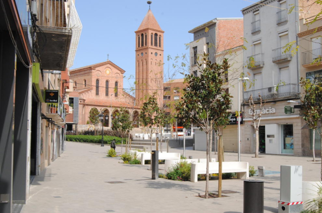 Imatge d'arxiu de la plaça Manuel Bertrand de Mollerussa.