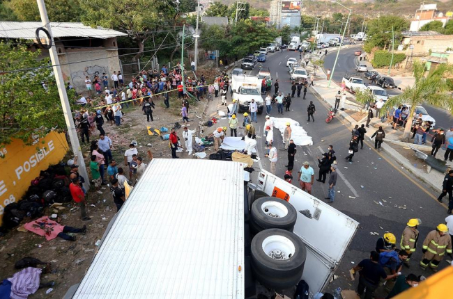 Un total de 55 personas murieron en el accidente en Chiapas.