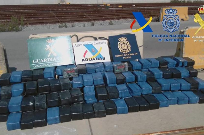 Imatge de la droga confiscada al port de Barcelona.