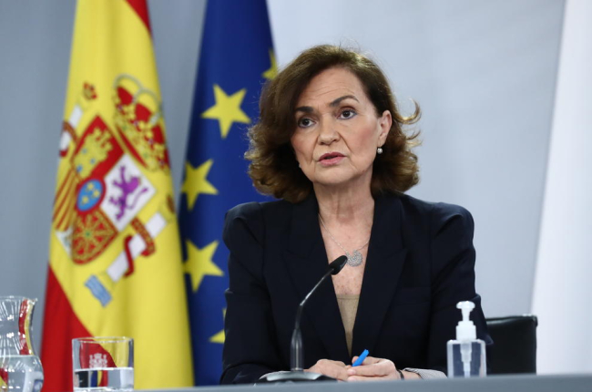 La vicepresidenta primera del gobierno español, Carmen Calvo.