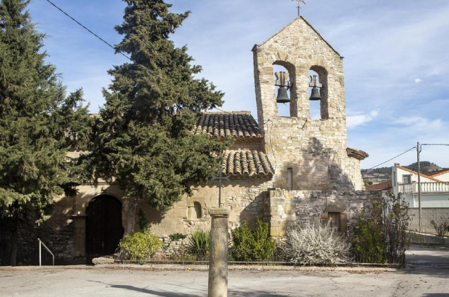 Estado actual del templo de Sant Pere, en Ribera d’Ondara, cerrado actualmente al culto.