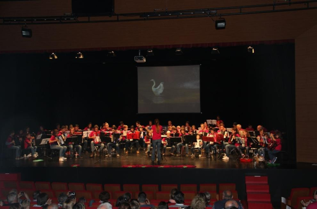 Imagen de archivo de un concierto de jóvenes acordeonistas. 