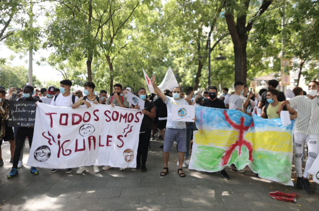 Jóvenes migrantes exigiendo la reforma el pasado septiembre.