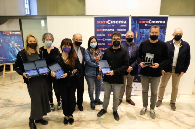 Imagen ayer de la entrega de premios del festival de cine leridano.