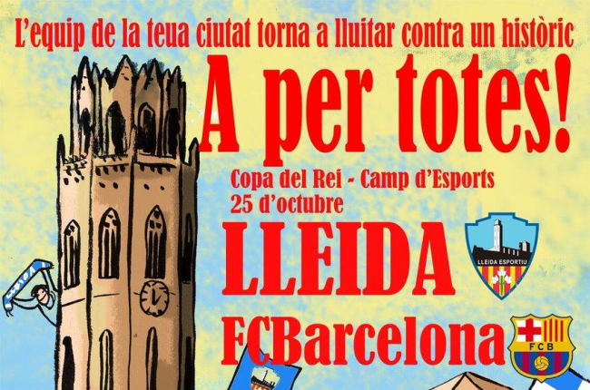 El Lleida Esportiu comenzó a crear ambiente de Copa ayer con los carteles que publicó en redes sociales.