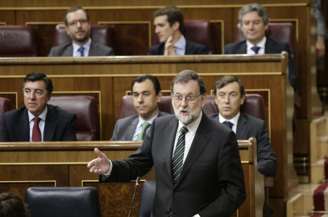 El president del Govern, Mariano Rajoy, al Congrés dels Diputats.