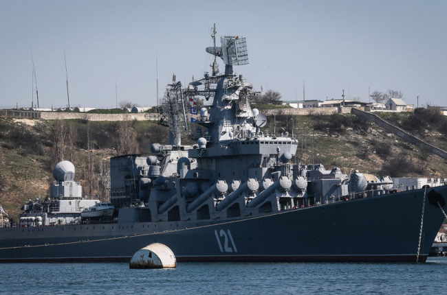 Imagen de archivo del crucero lanzamisiles ruso “Moskva”, hundido en el mar Negro.