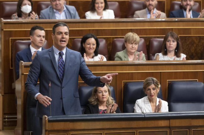 El president del Govern espanyol, Pedro Sánchez, intervé a la sessió plenària al Congrés dels Diputats.
