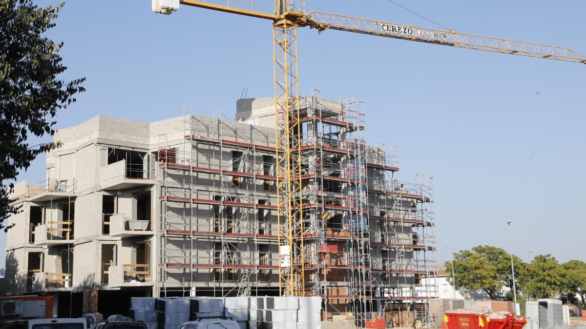 Edificios en construcción en el barrio leridano de Ciutat Jardí. - AMADO FUROR