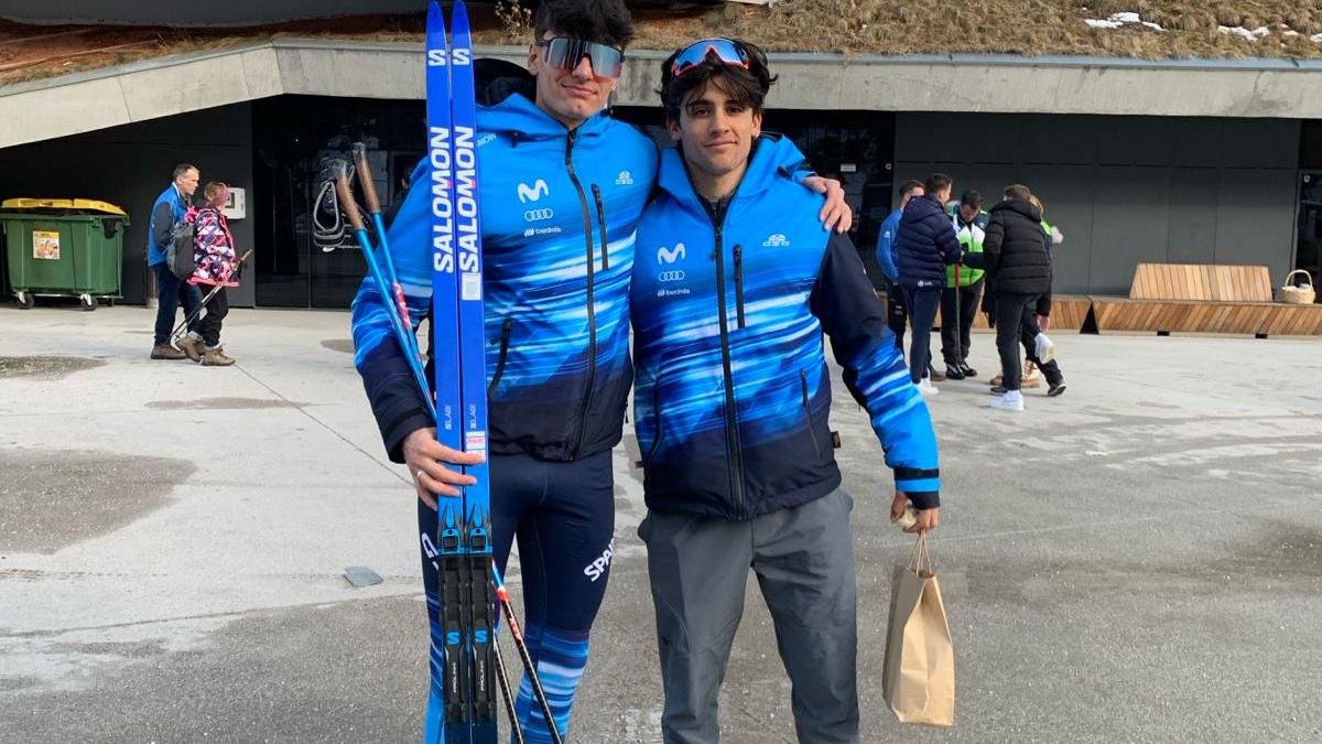 Bernat Sellés y Jaume Pueyo, ayer después de la competición.