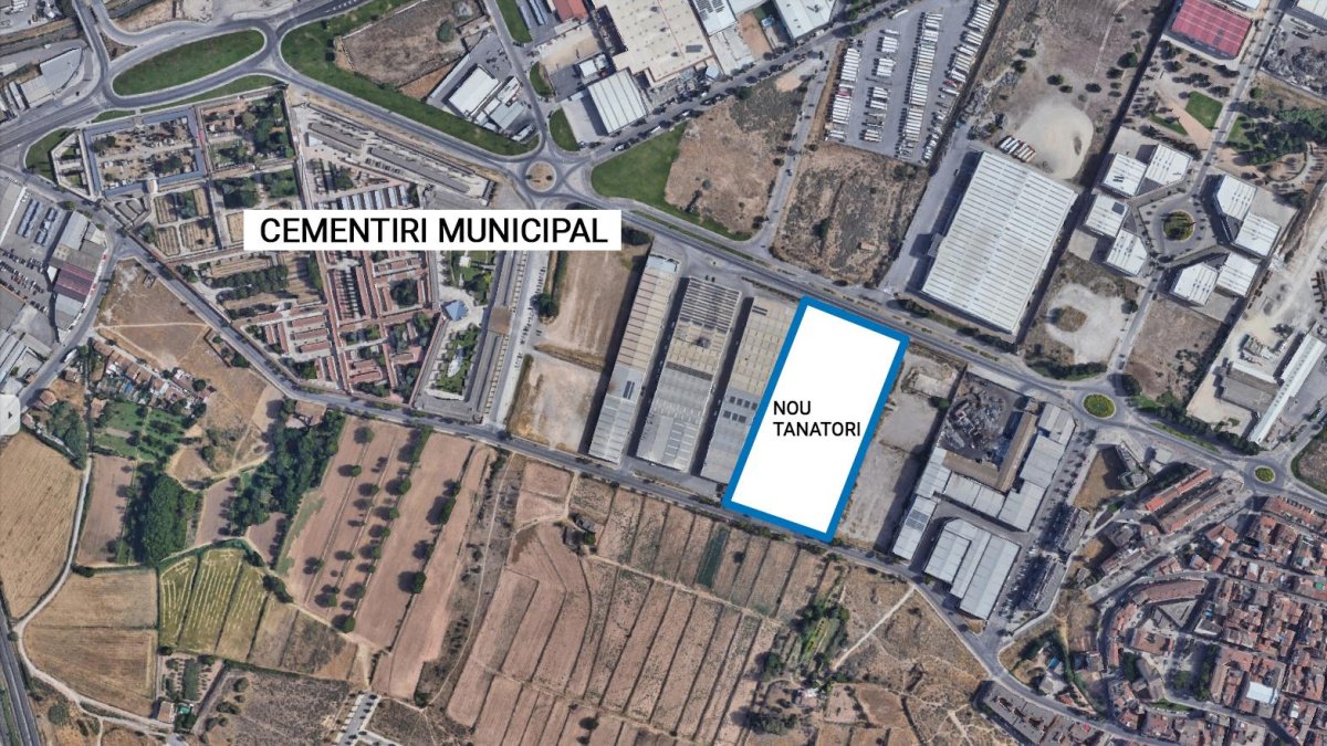 El solar que La Lleidatana ha adquirit per edificar el nou tanatori i crematori de Lleid