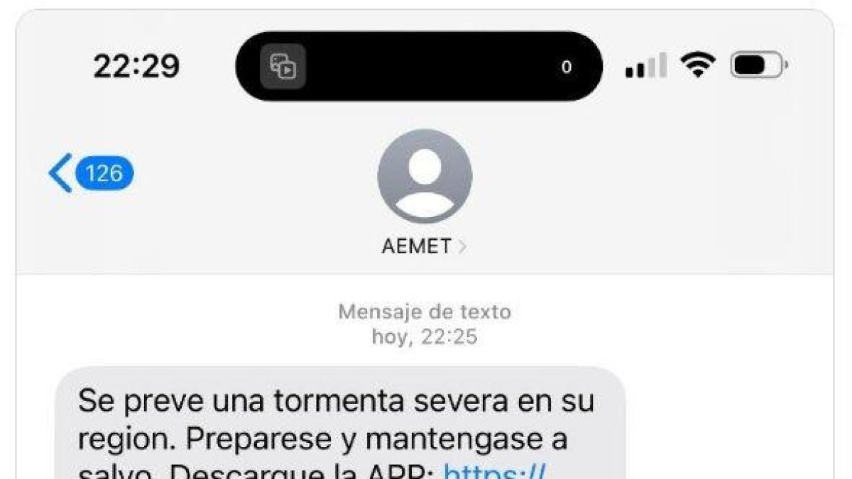 El missatge que suplanta l'Aemet.