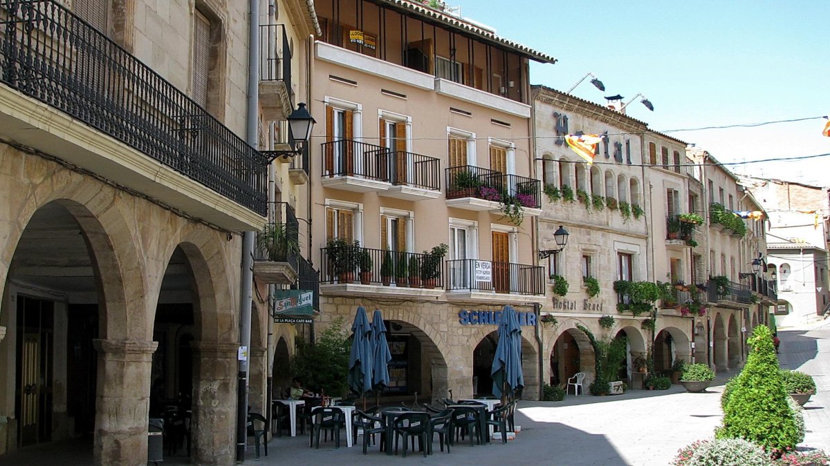 Imagen de archivo de la Plaça Major de Les Borges Blanques.
